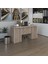 Kenzlife ofis masası kuma kengo crd 75*150*60 raflı dolap çiftli eşkenar bilgisayar çalışma masası 1