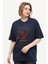Pamuk Baskılı Basic Bisiklet Yaka Örme T-Shirt 1