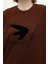 Pamuk Detaylı Baskılı Basic Bisiklet Yaka Örme T-Shirt 5