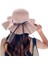 Eva Ribbon Bowknot Büyük Brim Plajı Güneşlik Hip Şapkası - Pembe (Yurt Dışından) 1