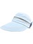 Eva Summer Big Brim Women Boş Top Şapka ile Yaz Çıkarılabilir Kap - Mavi (Yurt Dışından) 1