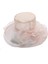 Eva Çiçek Örgü Güneş Şapka Plaj Güneş Koruma Büyük Ağzı Kadın Organze Şapka - Somon (Yurt Dışından) 1