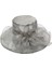 Eva Çiçek Örgü Güneş Şapka Plaj Güneş Koruma Büyük Ağzı Kadın Organze Şapka - Gri (Yurt Dışından) 1