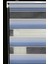 Modern Dekoratif Degrade Pliseli Zebra Stor Perde Alüminyum Kasalı - Lacivert-Mavi 4