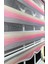 Modern Dekoratif Degrade Pliseli Zebra Stor Perde Alüminyum Kasalı - Pembe-Gri 4