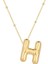 Gümüş Gold Balon H Harfi Kadın Kolye 1