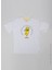 Baskılı Beyaz Erkek Çocuk T-Shirt HRBTXT101 1
