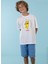 Baskılı Beyaz Erkek Çocuk T-Shirt HRBTXT101 2