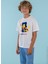 Baskılı Beyaz Erkek Çocuk T-Shirt HRBTXT108 2
