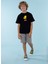 Baskılı Siyah Erkek Çocuk T-Shirt HRBTXT109 2