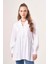 Beli Büzgülü Ekru Gömlek 1