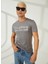O Yaka Gri Erkek T-Shirt 222 Lcm 242081 4