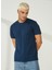 Bisiklet Yaka Koyu Mavi Erkek T-Shirt A266T2P02- 1