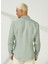 Slim Fit Düğmeli Yaka Yeşil Erkek Gömlek A266DONL20- 5