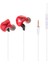 3.5mm Kulaklık Profesyonel Spor Bas Kulaklık Stereo Kulaklık ile Mikrofon Kırmızı (Yurt Dışından) 2