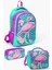 Kids Su Yeşili Pembe Simli Flamingo Desenli 3’lü Okul Çanta Seti SET0114382 1