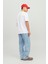 Erkek Jjestar Bisiklet Yaka Baskılı T-Shirt 12234746 Beyaz 5