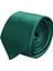 Hand Made Slim 6 cm Micro Saten Yeşil Kravat 1