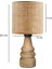 Natural Doğal Bambu Hazeran Rattan Başlık Ahşap Abajur Ayd-3674 3