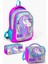 Kids Pembe Gümüş Simli Unicorn Desenli 3’lü Okul Çanta Seti SET0114383 1