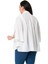 Büyük Beden Pelerin Kollu Gizli Patlı Pilikaşe Detaylı Beyaz Gömlek 3