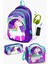 Kids Mor Su Yeşili Unicorn Desenli Usb'li 3’lü Okul Çanta Seti SET0123415 1