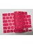 Macbook Air 15 Inç A2941 M2 Max 2023 A3114 M3 2024 A3241 M4 2025 Türkçe Q Silikon Klavye Koruyucu KOYU PEMBE 3