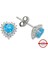 Pırlanta ve Kalp Mavi Topaz Taşlı Anturaj Küpe | Gırantaş Diamond 2