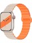 Apple Watch 42-44-45-49MM Krd-06 Deri Bükme Çift Renkli Yıldız Işığı Kordon 1