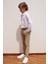 ALTINYILDIZ CLASSICS Bej Slim Fit Dar Kesim Yan Cepli Pamuklu Esnek Çocuk Chino Pantolon 4