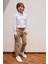ALTINYILDIZ CLASSICS Bej Slim Fit Dar Kesim Yan Cepli Pamuklu Esnek Çocuk Chino Pantolon 5