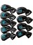 9 Adet Pu Golf Club Demir Headcover Tüm Markalara Uyuyor Siyah (Yurt Dışından) 1