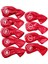 9 Adet/set Su Geçirmez Golf Kulübü Demir Kapağı Koruyucu Headcover Evrensel Kırmızı (Yurt Dışından) 1
