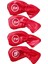 9 Adet/set Su Geçirmez Golf Kulübü Demir Kapağı Koruyucu Headcover Evrensel Kırmızı (Yurt Dışından) 5