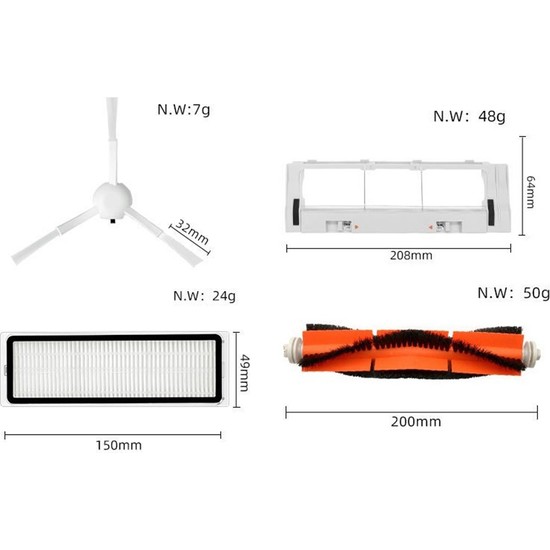 Hermoso Filtre Paspas Bezi Xiaomi Dreame F9/1c/2c/1t Robot Fiyatı