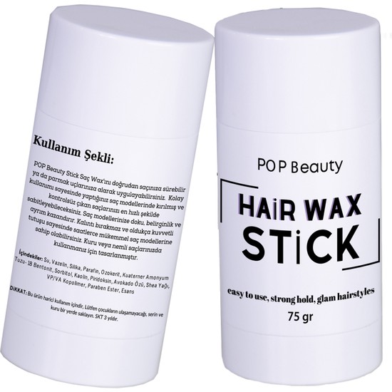 Pop Beauty Saç Şekillendirici Stick Wax, Hair Wax Stick, Fiyatı