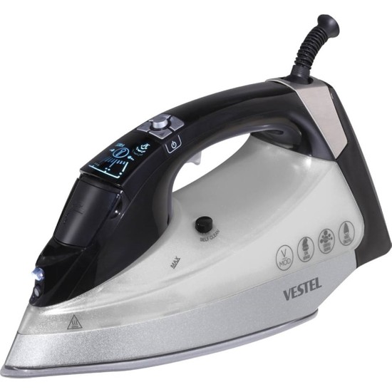 Vestel 3100 W Güçlü Vbu 5531 Buharlı Ütü Gri Renk Akrilik Taban ve Kireç Önleme Özellikleri