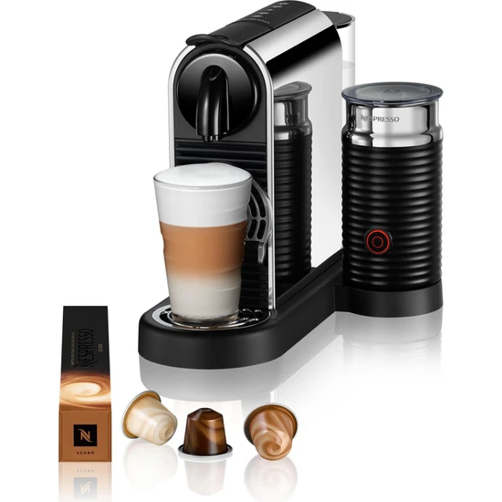 Nespresso D145 Citiz Platinum Kahve Makinesi ve Süt Köpürtücü Aksesuar