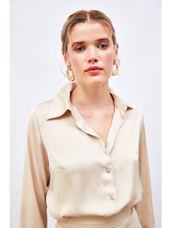 Sateen Oversize Saten Gömlek Taş Fiyatı Taksit Seçenekleri