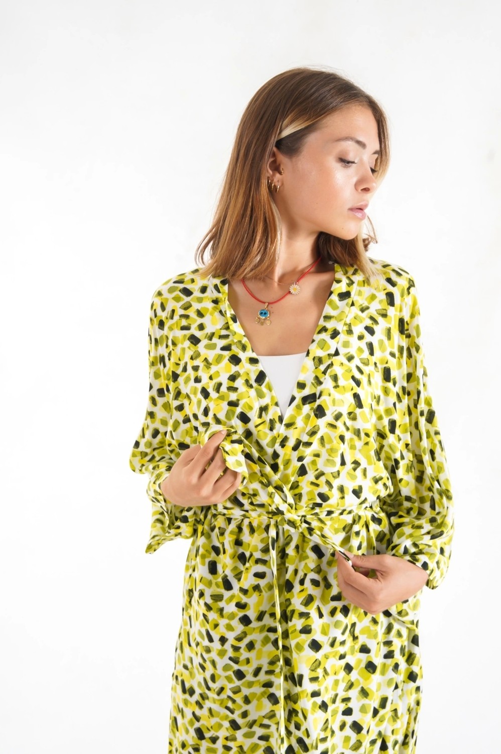 EFW Olivie Yeşil Kadın Kimono