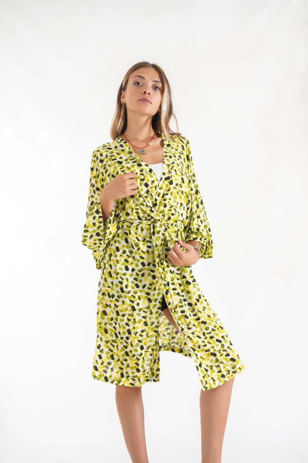EFW Olivie Yeşil Kadın Kimono görsel 3
