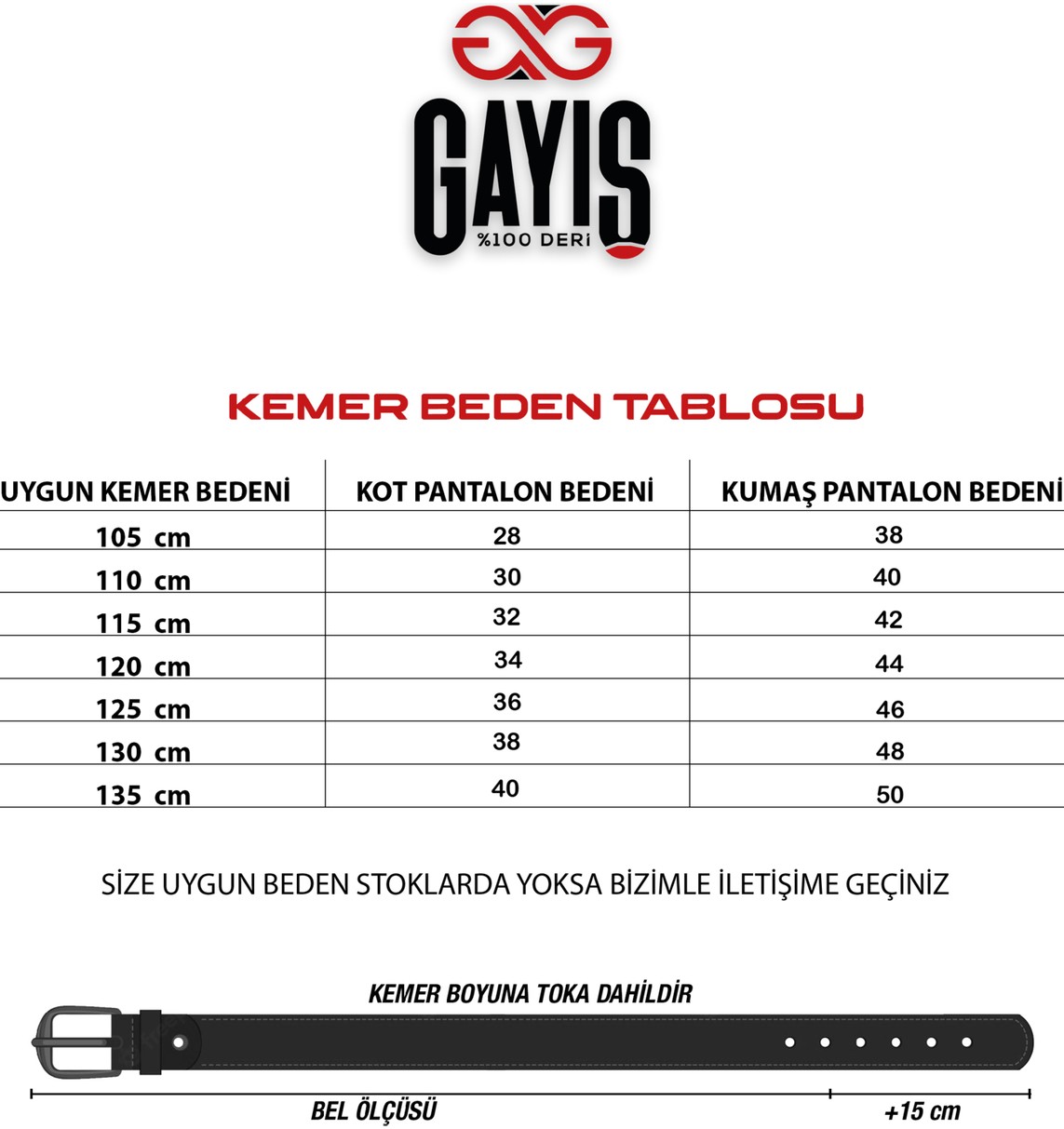 Gayış Manda Derisi Kahverengi Erkek Kot Pantolon Kemeri - Erkek Hediyelik Kemer görsel 5