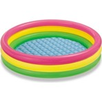 Intex Çocuk Renkli 3 Boğumlu Bebek Havuzu 86 cm Çap 25 cm Yükseklik Super Tough Vinil