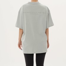 Parıltı Derneği Hayat Dokunmayla Başlar - Gri Oversize Unisex T-shirt