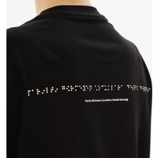 Parıltı Derneği Hayat Dokunmayla Başlar - Siyah Oversize Unisex T-shirt
