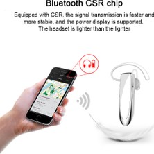 Habby LX-LC-B41-KABLOSUZ Tek Kulak Bluetooth Kulaklık-Beyaz (Yurt Dışından)