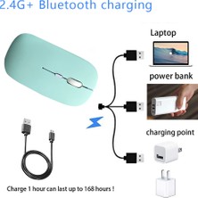 Habby Bluetooth Fare, Şarj Edilebilir Kablosuz Fare Yeşil (Yurt Dışından)