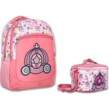 Ümit Çanta Cennec Pembe Prenses Ilkokul Sırt Çantası ve Beslenme Seti - Kız Çocuk