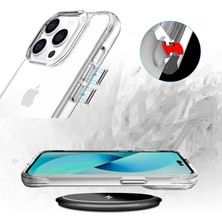 Wowacs Apple iPhone 14 Pro Max Uyumlu Şeffaf Kılıf Ultra Ince Airbag Tasarımlı Sararmaz Telefon Kılıfı