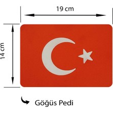 Alpax Türk Bayrağı Kaydırmaz Gögüs Pedi
